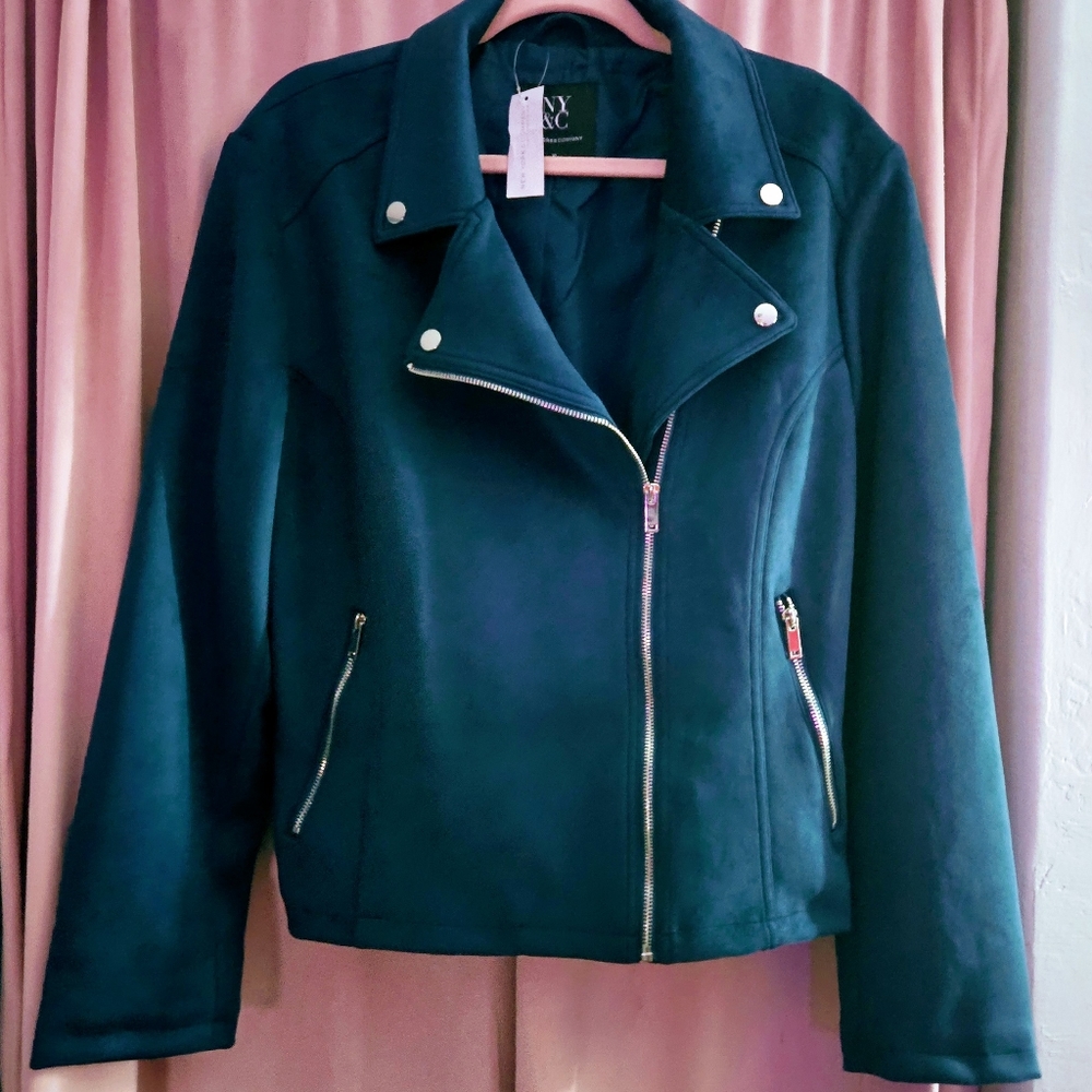 New York & Co. Faux Suede Moto Jacket